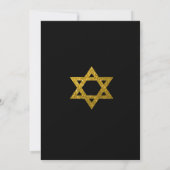 Bar Mitzvah | Ster van David | Zwart Kaart (Achterkant)