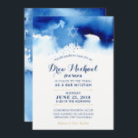 BAR MITZVAH sterrenmodern blauw waterverf uitnodig Kaart<br><div class="desc">door kat massard >> kat@simplysweetPAPERIE.com << - - - - - - - - - - - - - - - - - - - - - - - - - - - - - - - - - - - - - - - - - - - - -...</div>
