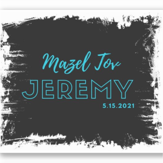 Bar Mitzvah sticker (Voorkant)