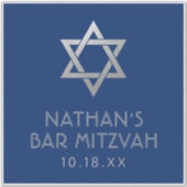 Bar Mitzvah Sticker voor Decor of Favors (Voorkant)