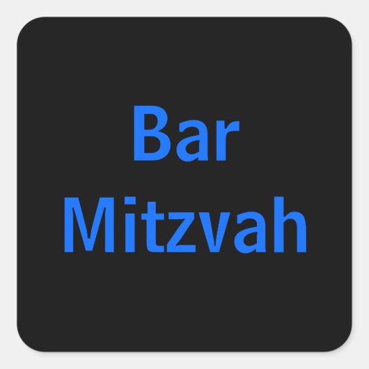 Bar Mitzvah stickers (Voorkant)