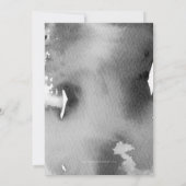 BAR MITZVAH stijlvolle moody grey waterverf uitnod Kaart (Achterkant)