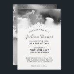 BAR MITZVAH stijlvolle moody grey waterverf uitnod Kaart<br><div class="desc">door kat massard >> kat@simplysweetPAPERIE.com << - - - - - - - - - - - - - - - - - - - - - - - - - - - - - - - - - - - - - - - - - - - - -...</div>
