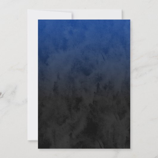 Bar Mitzvah Stylish Blue Star van David Ombre Kaart (Achterkant)