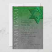 Bar Mitzvah Stylish Green Star van David Ombre Kaart (Voorkant)