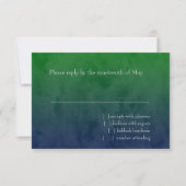 Bar Mitzvah Stylish Green Star van David Ombre RSVP Kaartje (Voorkant)