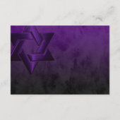 Bar Mitzvah Stylish Paars Star van David Ombre Kaart (Achterkant)