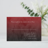 Bar Mitzvah Stylish Red Star van David Ombre RSVP Kaartje (Staand voorkant)