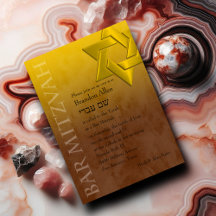 Bar Mitzvah Stylish Yellow Star van David Ombre