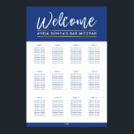 BAR MITZVAH TABEL PLAN 12 tafels koninklijk blauw  Poster<br><div class="desc">door kat massard >> WWW.SIMPLYSWEETPAPERIE.COM<<< - - - - - - - - - - - - - - - - A SEATING CHART is not only classy it is very handy to let your guest's know exactly where they are seated for your event. This is a lot simpler than...</div>