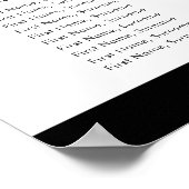 BAR MITZVAH TABEL PLAN 16 tabellen modern zwart Poster (Hoek)