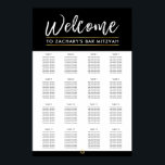 BAR MITZVAH TABEL PLAN 16 tabellen modern zwart Poster<br><div class="desc">door kat massard >> WWW.SIMPLYSWEETPAPERIE.COM<<< - - - - - - - - - - - - - - - - A SEATING CHART is not only classy it is very handy to let your guest's know exactly where they are seated for your event. This is a lot simpler than...</div>