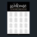 BAR MITZVAH TABEL PLAN 16 tabellen modern zwart Poster<br><div class="desc">door kat massard >> WWW.SIMPLYSWEETPAPERIE.COM<<< - - - - - - - - - - - - - - - - A SEATING CHART is not only classy it is very handy to let your guest's know exactly where they are seated for your event. This is a lot simpler than...</div>