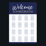 BAR MITZVAH TABEL PLAN 16 tafels moderne marine Poster<br><div class="desc">door kat massard >> WWW.SIMPLYSWEETPAPERIE.COM<<< - - - - - - - - - - - - - - - - A SEATING CHART is not only classy it is very handy to let your guest's know exactly where they are seated for your event. This is a lot simpler than...</div>