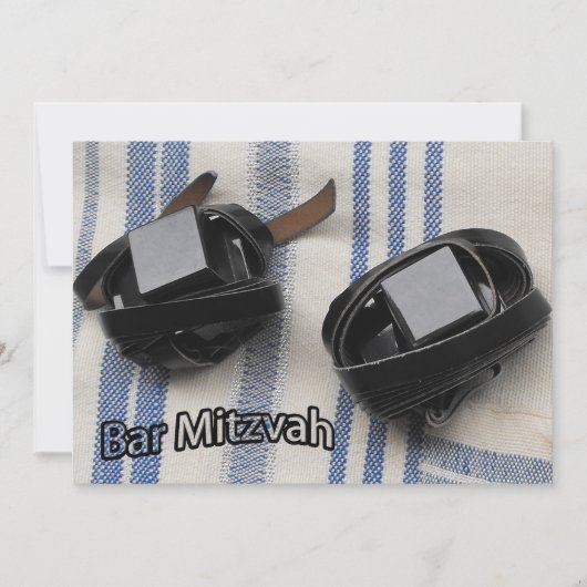 Bar Mitzvah - Tallis & Tefillin Kaart (Voorkant)