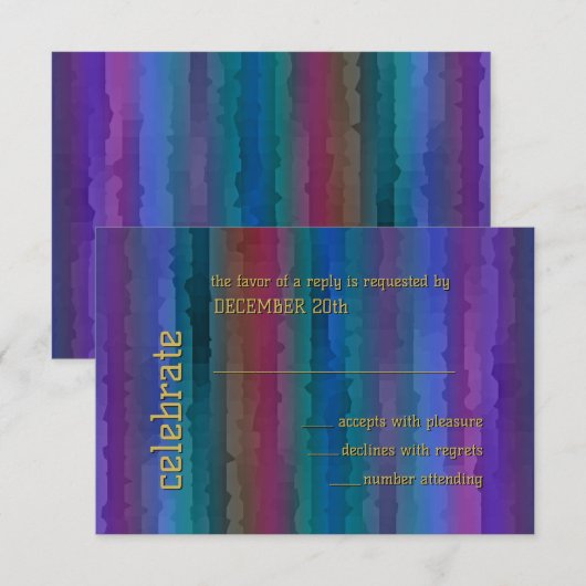 Bar Mitzvah Techno Streaks Kaart (Voorkant / Achterkant)