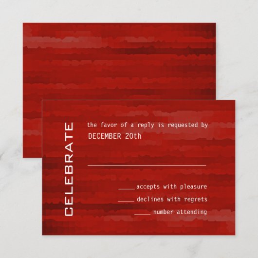 Bar Mitzvah Techno Streaks RSVP Kaartje (Voorkant / Achterkant)