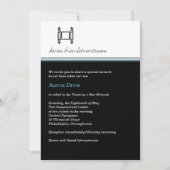 Bar Mitzvah Torah Midnight Black Uitnodiging (Voorkant)