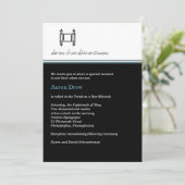 Bar Mitzvah Torah Midnight Black Uitnodiging (Staand voorkant)