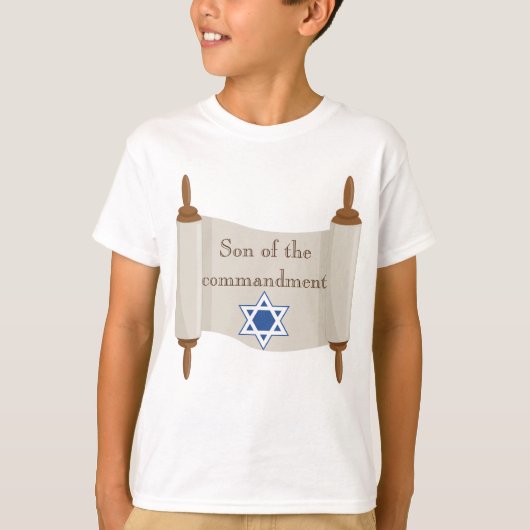 Bar Mitzvah Torah Scroll Zoon van het Commando T-shirt (Voorkant)