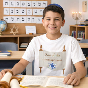 Bar Mitzvah Torah Scroll Zoon van het Commando T-shirt