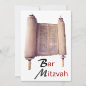 Bar Mitzvah Torah Uitnodiging (Voorkant)
