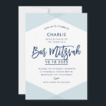 BAR MITZVAH UITNODIGEN hand geletterd marine bord  Kaart<br><div class="desc">door kat massard >>> kat@simplysweetPAPERIE.com <<<< Een super cool & modern uitnodigingsontwerp voor de BAR MITZVAH TIP van uw kind :: 1. Als u afbeeldingen en lettertypen wilt wijzigen/verplaatsen en meer tekst wilt toevoegen, klikt u op de knop "Aanpassen". KAT@SIMPLYSWEETPAPERIE.COM - - - - - - - - - -...</div>