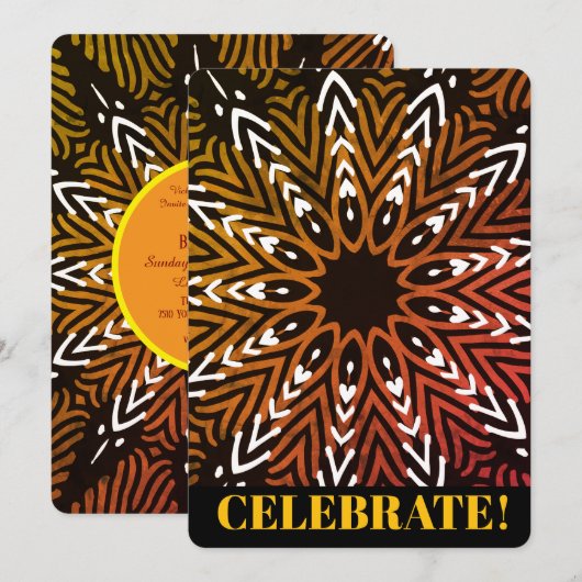 Bar Mitzvah Uitnodiging (Voorkant / Achterkant)