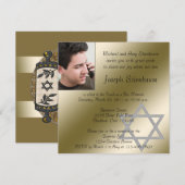 Bar Mitzvah Uitnodiging (Voorkant / Achterkant)