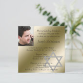 Bar Mitzvah Uitnodiging (Staand voorkant)