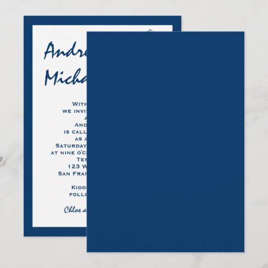 Bar Mitzvah Uitnodiging Andrew Torah Hebrew (Voorkant / Achterkant)