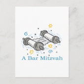 Bar Mitzvah Uitnodiging Briefkaart (Voorkant)