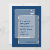 Bar Mitzvah uitnodiging elke kleur die u wilt (Voorkant)