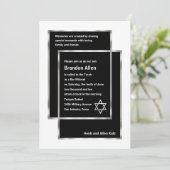 Bar Mitzvah uitnodiging elke kleur die u wilt (Staand voorkant)