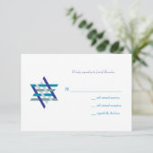 Bar Mitzvah Uitnodiging | Reactiekaart (Staand voorkant)