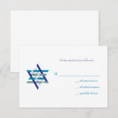 Bar Mitzvah Uitnodiging | Reactiekaart (Voorkant / Achterkant)