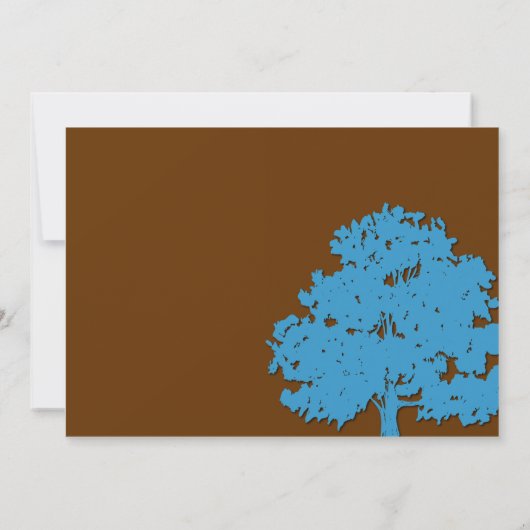 Bar Mitzvah Uitnodiging Samuel Lucas Blue Trees (Achterkant)