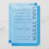 Bar Mitzvah Uitnodiging - Stijlvol retroontwerp (Voorkant / Achterkant)