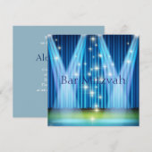 Bar Mitzvah uitnodiging, verlicht podium Kaart (Voorkant / Achterkant)