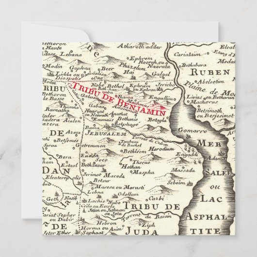 Bar Mitzvah Uitnodiging voor een jongen genaamd Be (Voorkant)