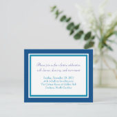 Bar Mitzvah Uitnodiging | Woven Star Reception Car (Staand voorkant)