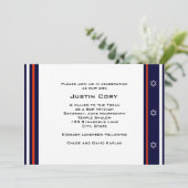 Bar Mitzvah Uitnodigingssport Kaart (Staand voorkant)