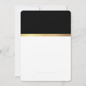 BAR MITZVAH ultra trendy modern stijlvol zwart gou Kaart (Achterkant)