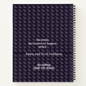 Bar Mitzvah Verjaardag Modern Patroon Notitieboek (Achterkant)