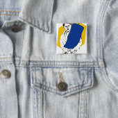 Bar MItzvah Vierkante Button 5,1 Cm (In situ)