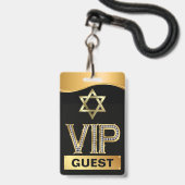 Bar Mitzvah VIP Lanyard BADGE (Voorzijde met lanyard)