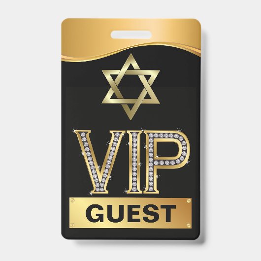 Bar Mitzvah VIP Lanyard BADGE (Voorzijde)