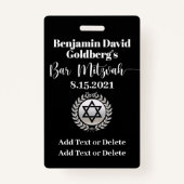 Bar Mitzvah VIP Lanyard BADGE (Achterkant)