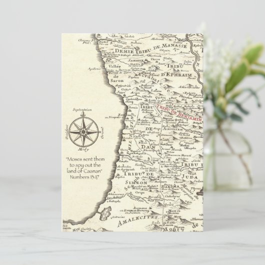 Bar Mitzvah voor een jongen genaamd Benjamin Kaart (Staand voorkant)