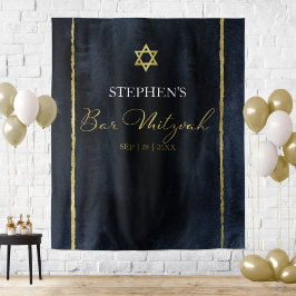 Bar Mitzvah Waterverf Achtergronden | Abstract bla Wandkleed